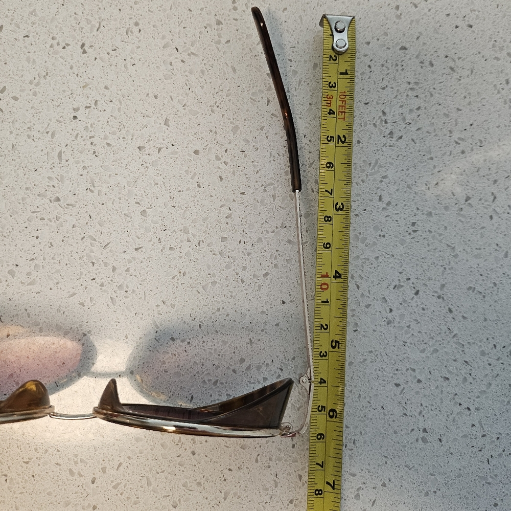 Retro Double Rim Visor Round Tortoise Shell Sunglasses - Picture 9 of 9